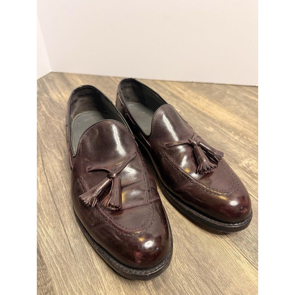 Vintage FootJoy Classics 9.5 D Burgundy Leather Tassel Loafers USA Old Money